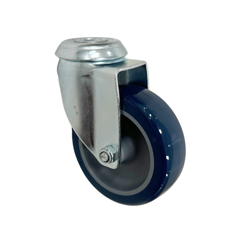 1470PAO075P30 - 60kg Bolt Hole Swivel 75mm Polyurethane