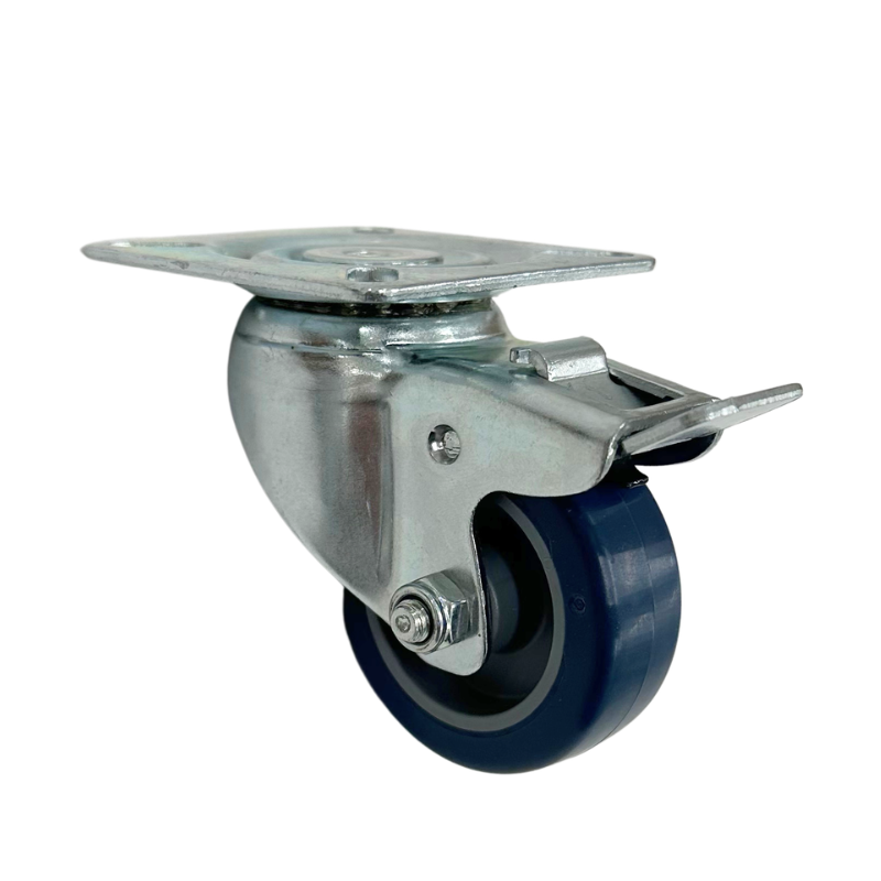 1475PAO050P40 - 40kg Swivel Plate Brake 50mm Polyurethane