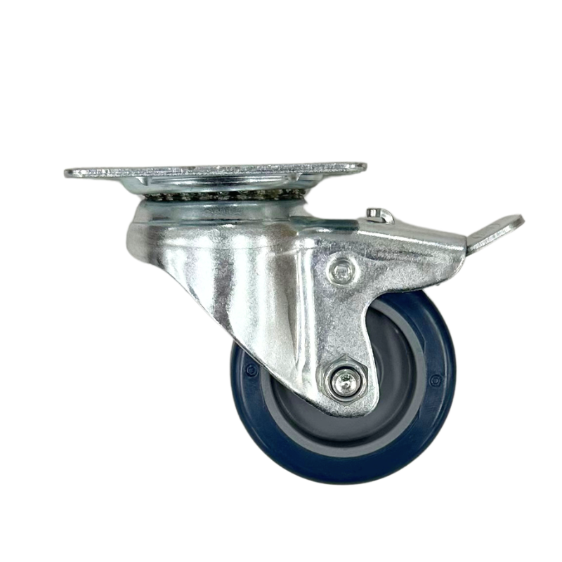 1475PAO050P40 - 40kg Swivel Plate Brake 50mm Polyurethane