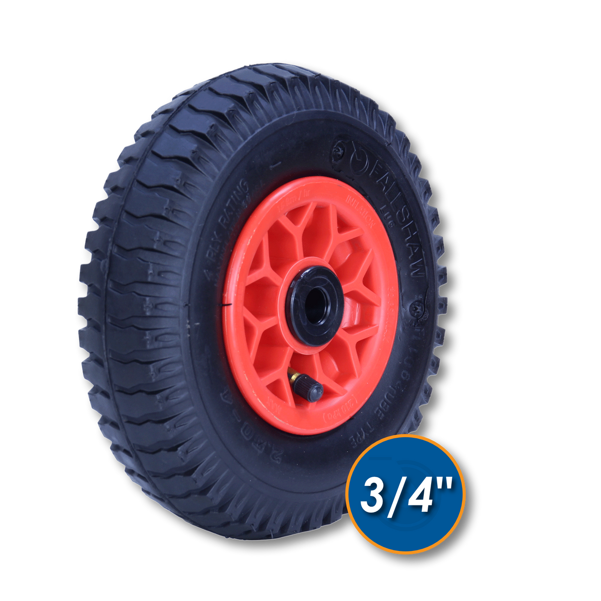 250X4LUG-PWA - 100 kg 220mm Plastic Centre Pneumatic Wheel