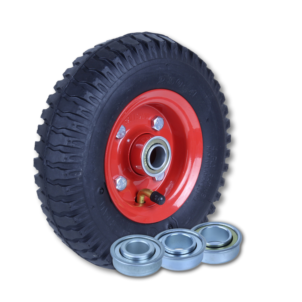 250X4LUG-SB - 120 kg 220mm Steel Centre Pneumatic Wheel
