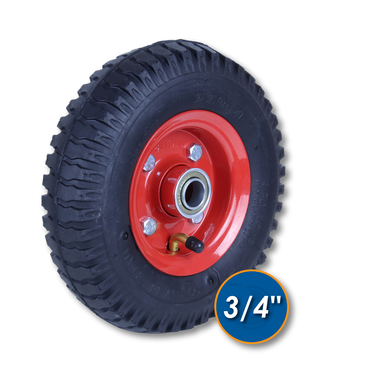 250X4LUG-SB - 120 kg 220mm Steel Centre Pneumatic Wheel