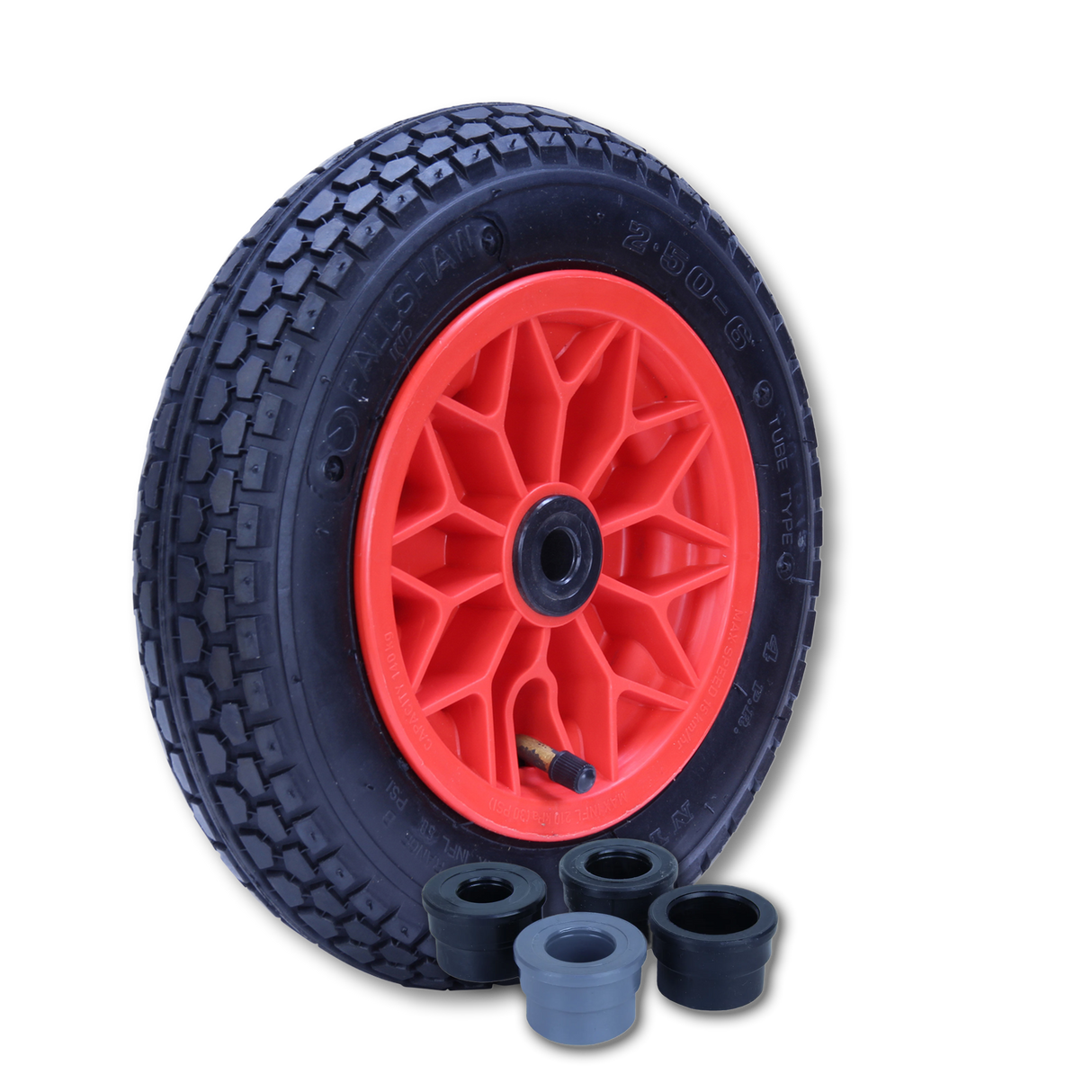 250X6IND-PWA - 110 kg 275mm Plastic Centre Pneumatic Wheel