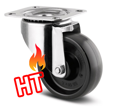 3470BOG100P62HT <span>125 Kg HIGH TEMP Swivel Plate 100mm Phenolic Resin</span>