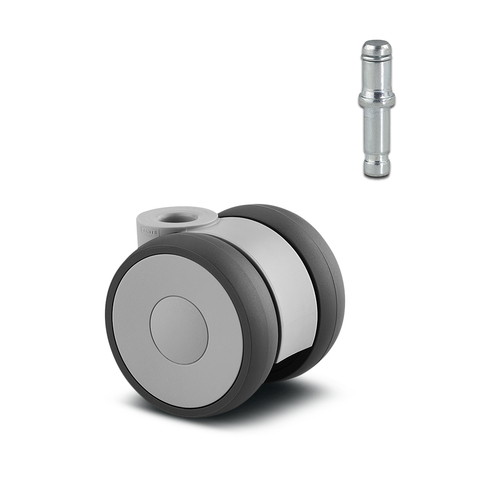 5920UAI050L51-G 50 Kg Swivel 50mm Twin Wheel Polyurethane