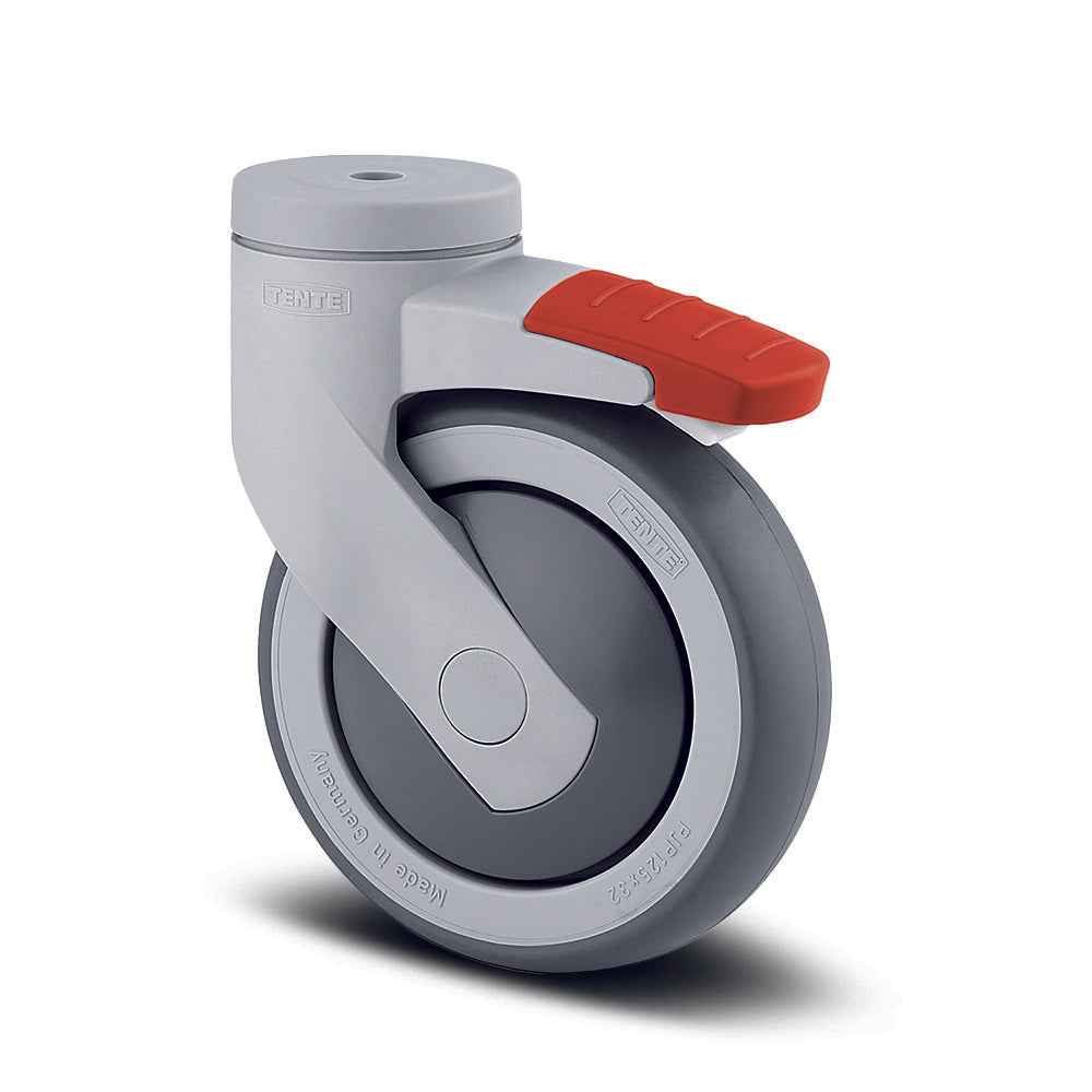 5377PJP100P30RW - 100 Kg Bolt-Hole Total Brake 100mm TPE