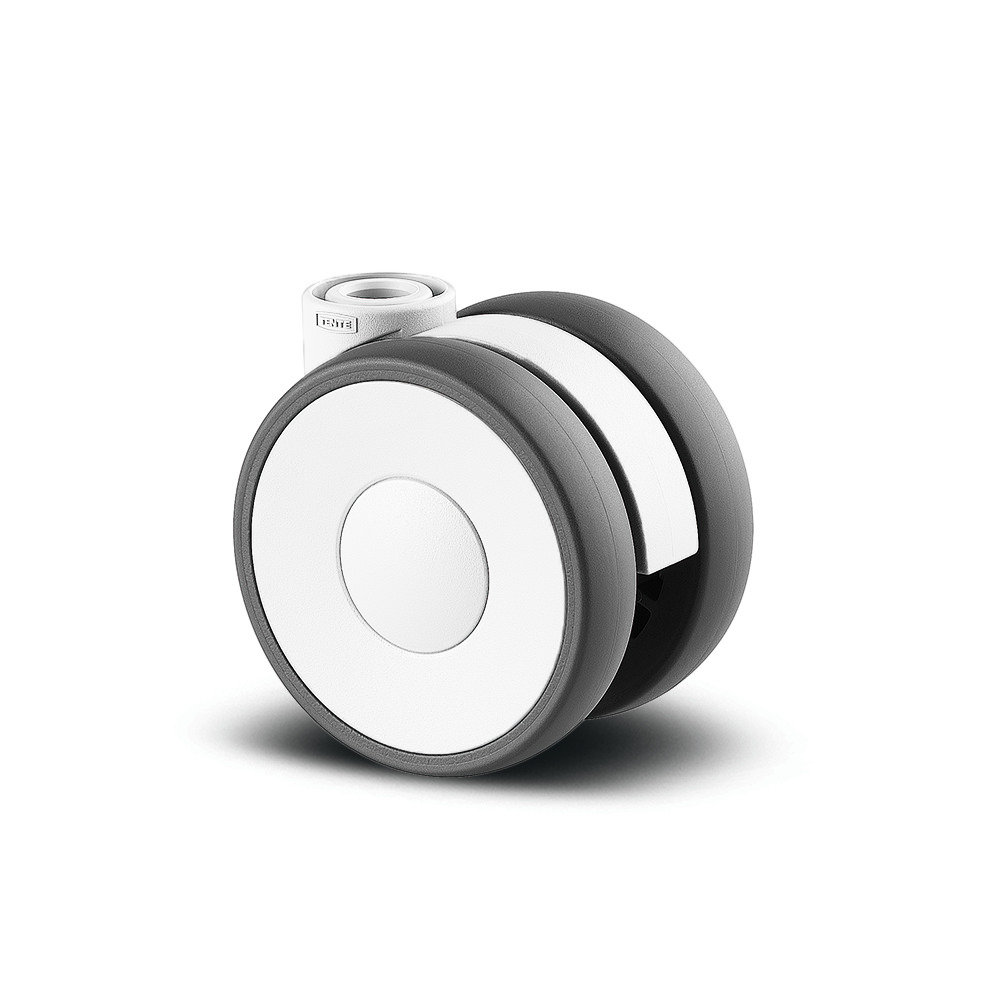 5920POH065L51-W 50 kg Swivel 65mm Twin Wheel Polyamide