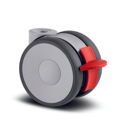 5925UAP100G-RB<span>100 Kg Swivel/Brake 100mm Twin Wheel Polyurethane</span>