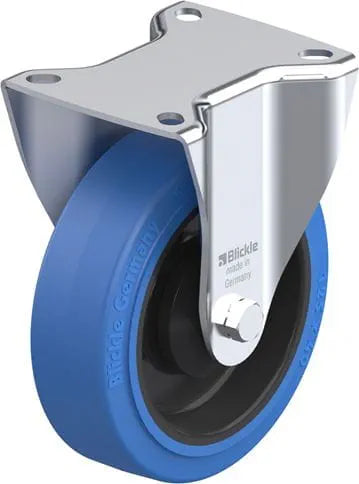 POEV125 - B-POEV125K-SB 200 Kg Fixed 125mm Blue Rubber
