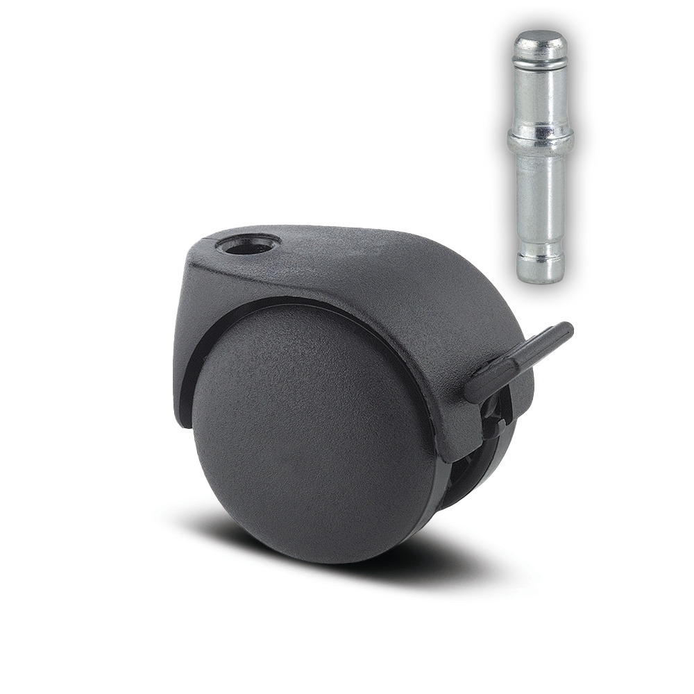 AA25POI050L51-8 40 Kg Swivel Wheel Brake 50mm Polypropylene