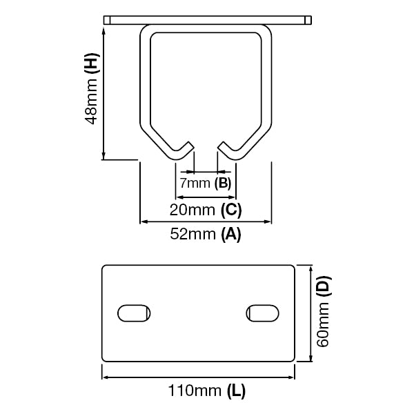 OHBRK-35 - 35MM Overhead Track Roof Mount
