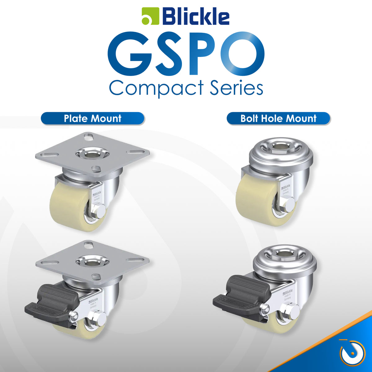 Blickle GSPO Compact Compressed Cast Nylon Castor Series