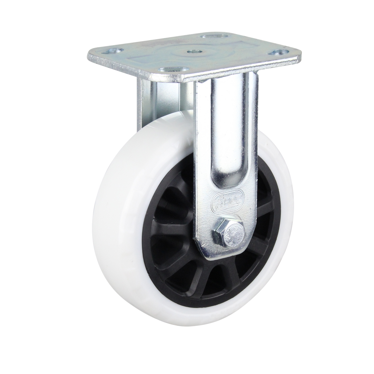 HIN6F-WNQ - 430 Kg Fixed Plate 150mm White Nylon