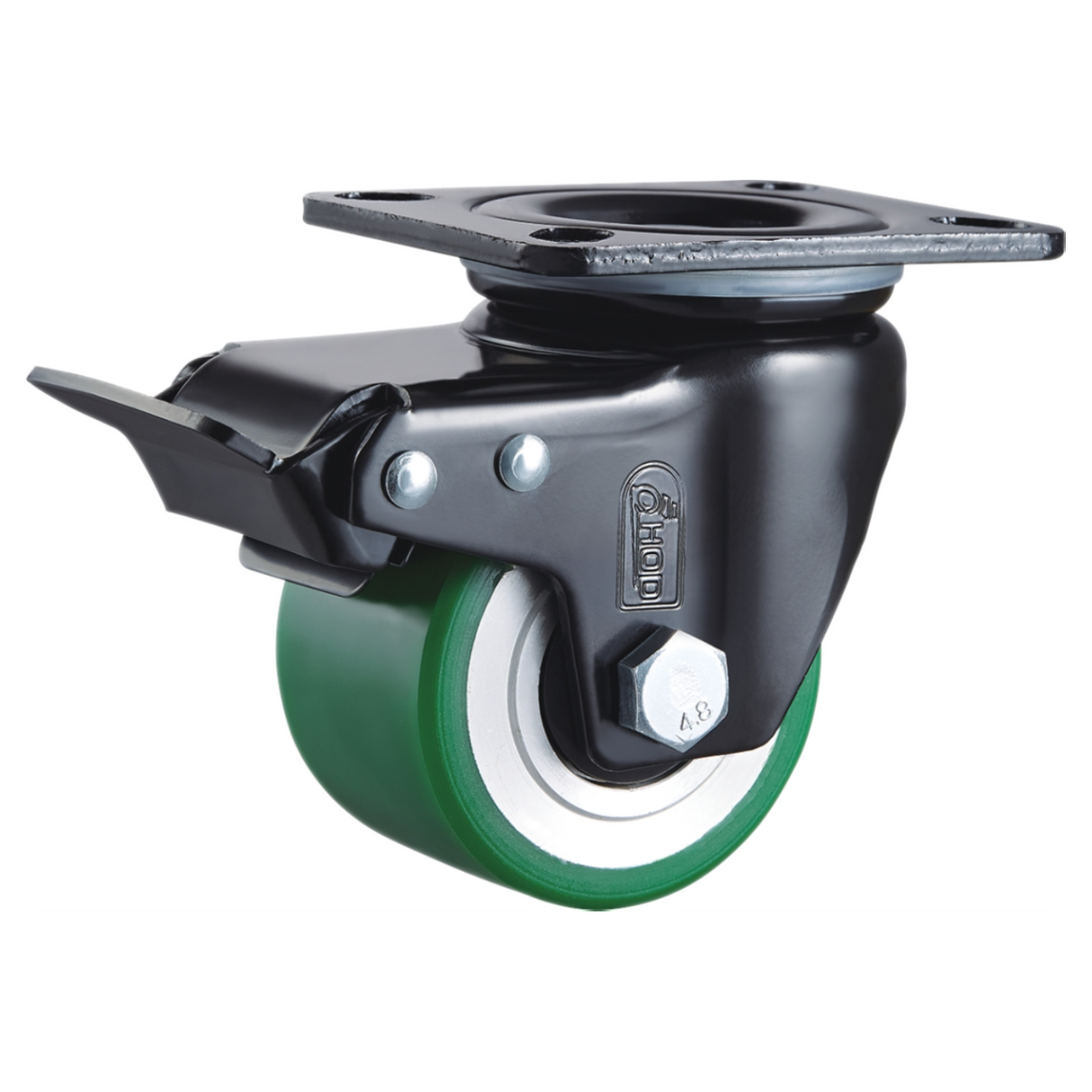 LHPUQ63SWBL - 400 kg Swivel, Wheel Brake 63mm Polyurethane