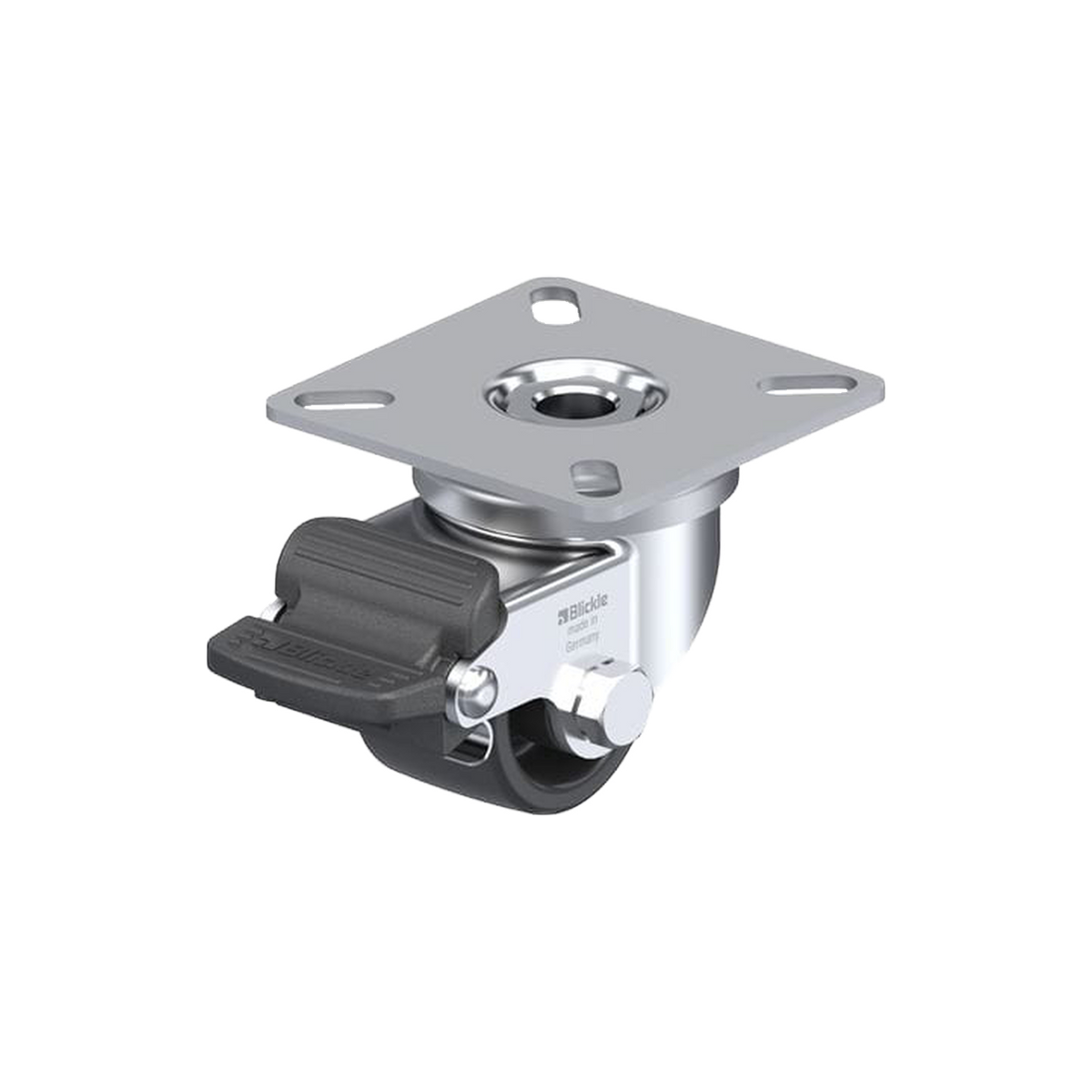 LPA-POA 35G-RA 75 kg Plate Mount Wheel Brake 35mm Plain Bore Nylon