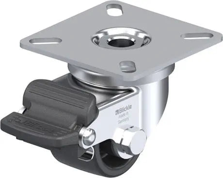 POA35G- LPA-POA35G-RA 75 Kg Plate Mount Wheel Brake 35mm Plain Bore Nylon