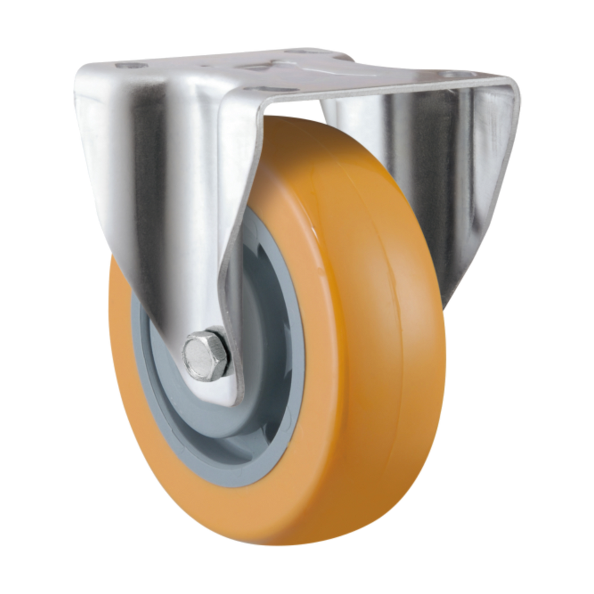 MIN100F-PU - 200 kg Fixed Plate 100mm Polyurethane