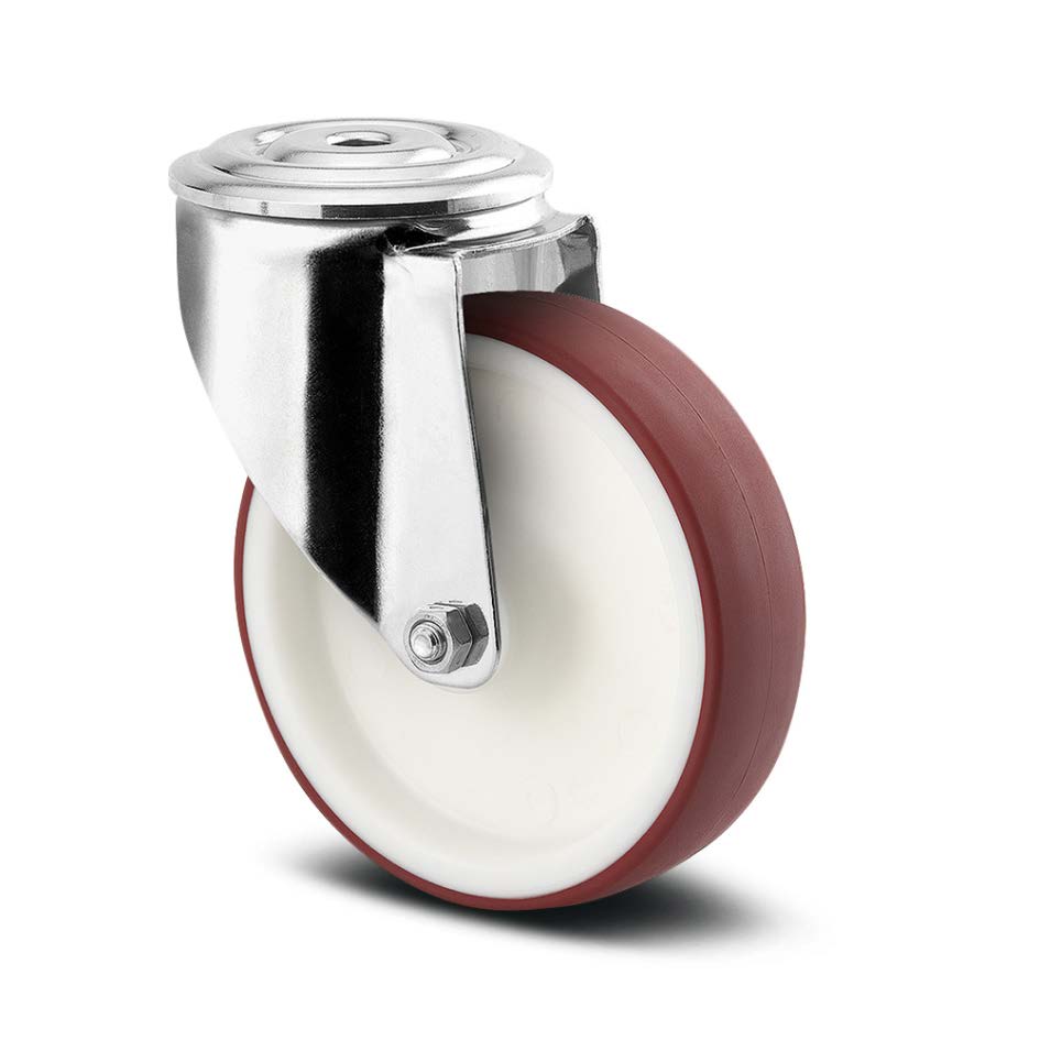 8470UAD125P30M - 200Kg Bolt Hole 125mm Stainless Steel Polyurethane