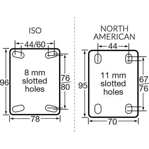 QTQ150G/MZP - 200 Kg Swivel Plate 150mm Grey Rubber