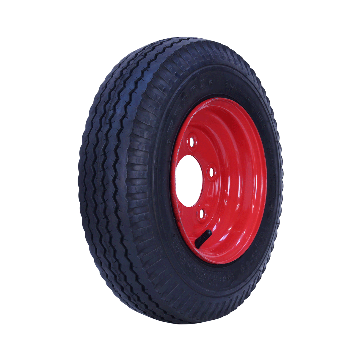 360 Kg Stud Pattern Centre Pneumatic Wheel - 400X8HWY-STUD