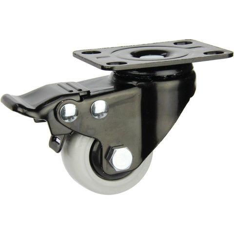 BPPQ40STB <span>40 Kg Swivel Plate Wheel Brake 40mm Grey polypropylene</span>