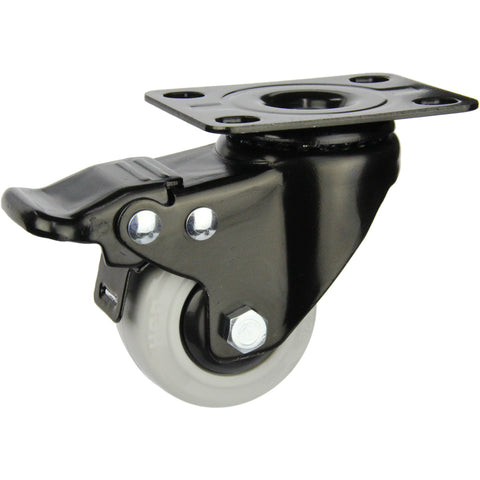 BPPQ50STB <span>55 Kg Swivel Plate Wheel Brake 50mm Grey polypropylene</span>