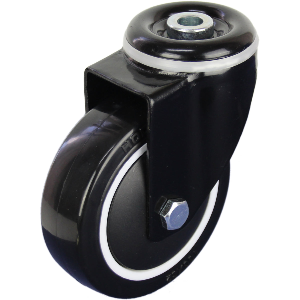 BPUQ100BH - 140 kg Swivel Bolt Hole 100mm Polyurethane