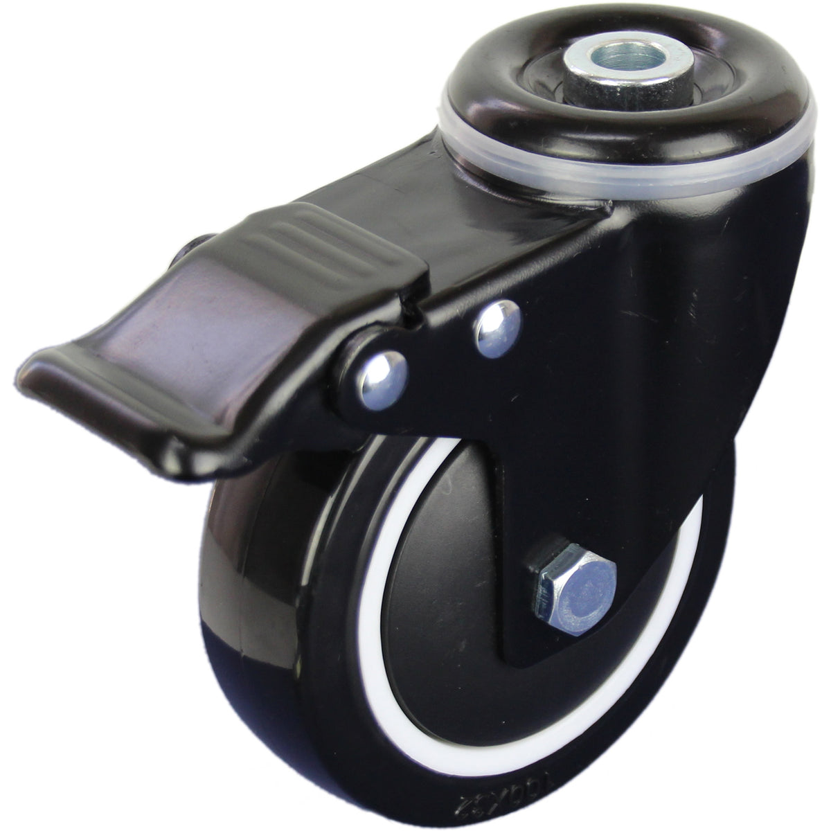 BPUQ100BHTB - 140 kg Swivel Bolt Hole Total Brake 100mm Polyurethane