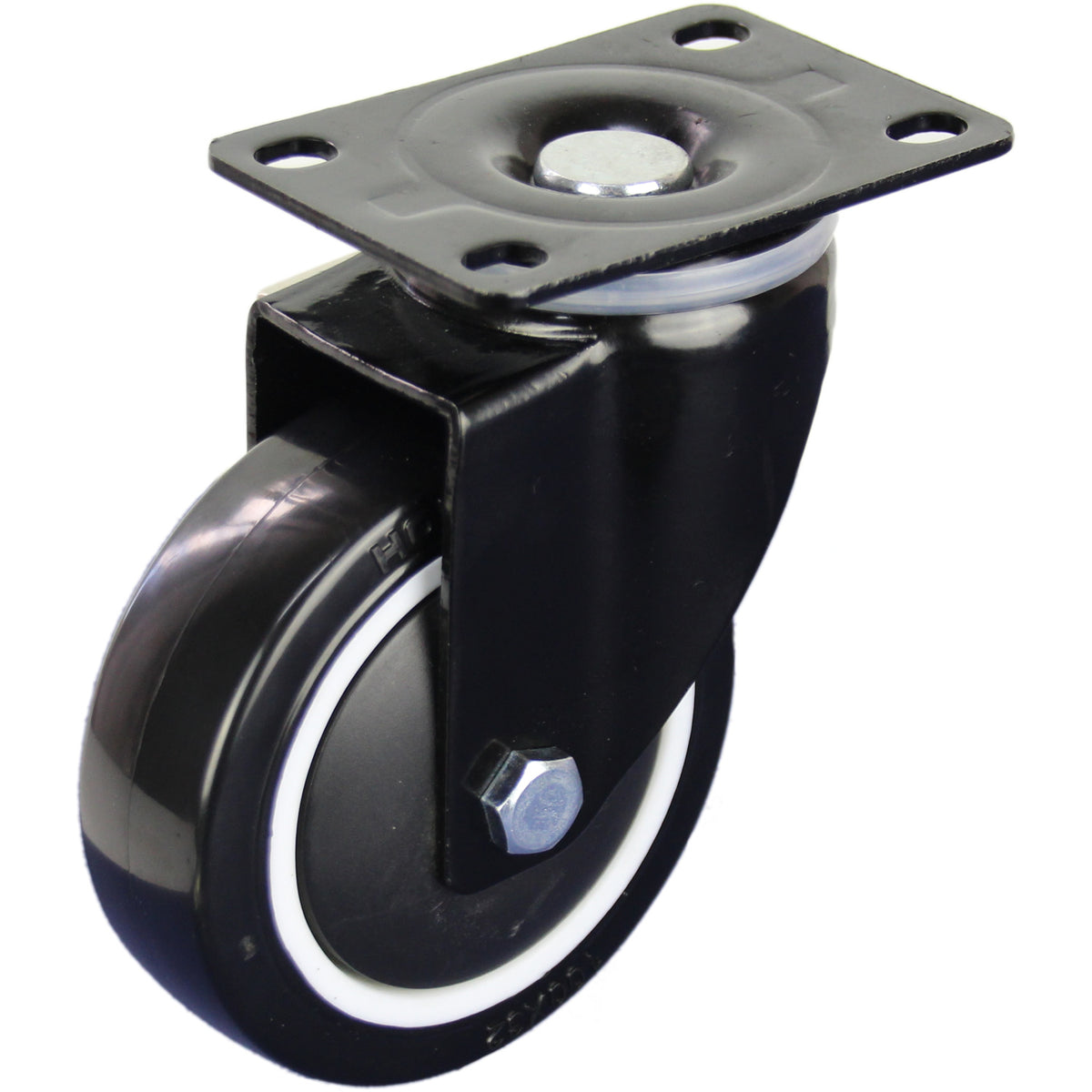 BPUQ100S - 140 kg Swivel Plate 100mm Polyurethane