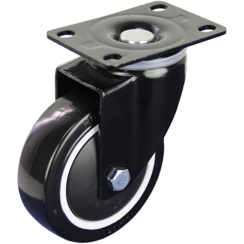BPUQ100S <span>140 Kg Swivel Plate 100mm Polyurethane</span>