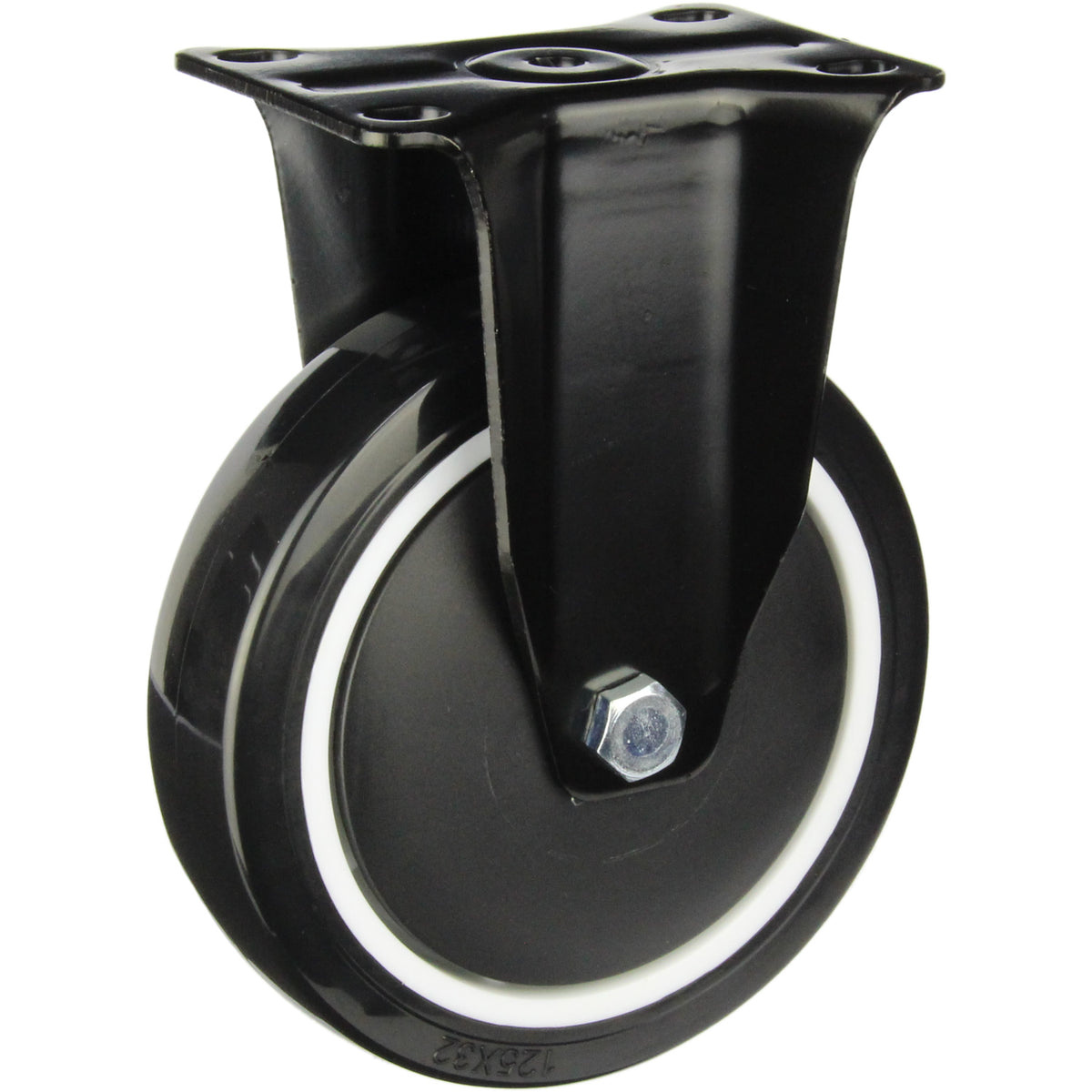 BPUQ125F - 155 kg Fixed Plate 125mm Polyurethane