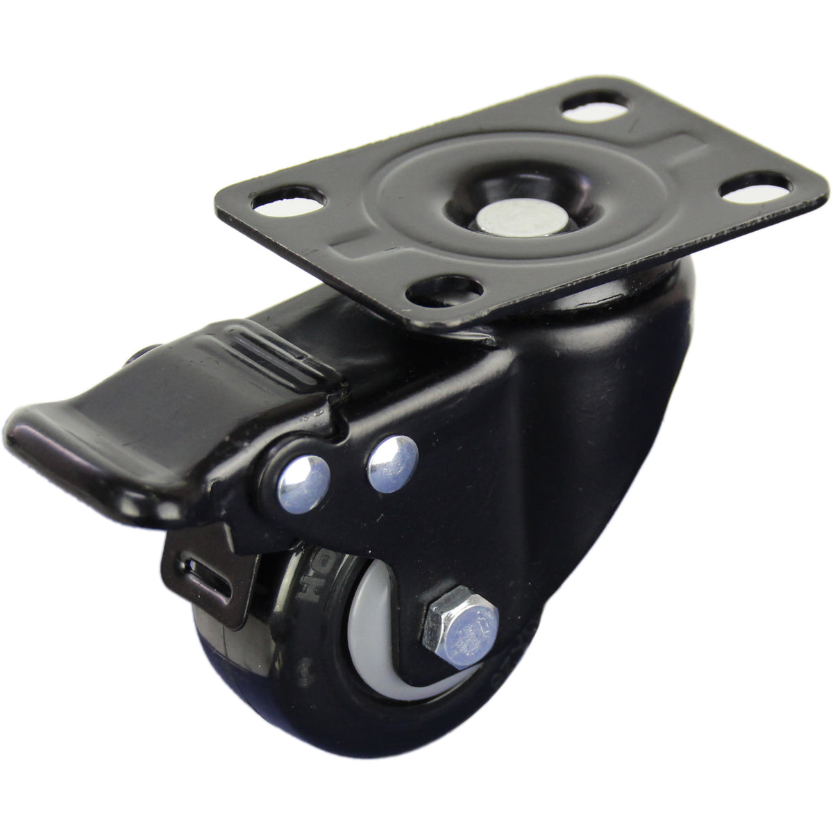 BPUQ50STB - 52 kg Swivel Plate Total Brake 50mm Polyurethane