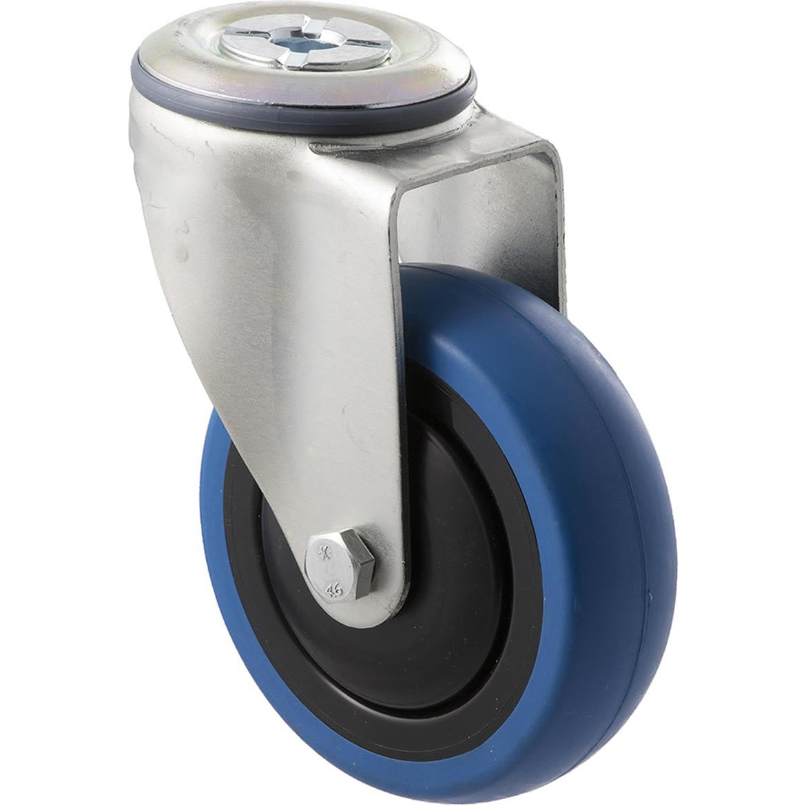 CBQ100G/MZH - 100 Kg Bolt-Hole 100mm Blue Rubber