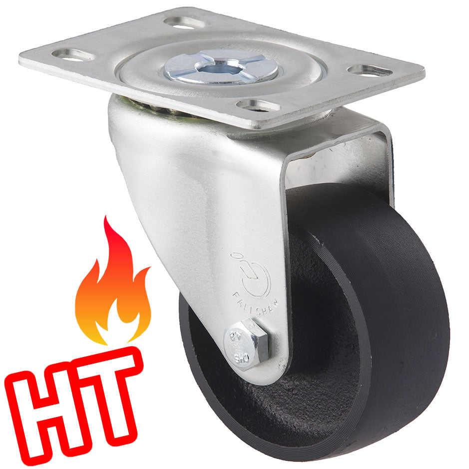 DCI75/MZPHT - 100 Kg HIGH TEMP Swivel Plate 75mm Cast Iron