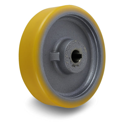 GTHN200/25H7 <span>900 Kg 200mm Polyurethane Drive Wheel w/ H7 Keyway</span>