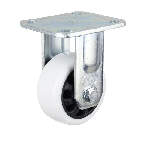 HIN4F-WNQ<span>300 Kg Fixed Plate 100mm White Nylon</span>