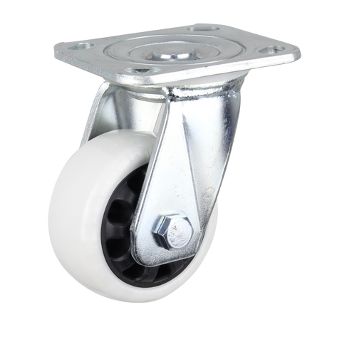 HIN4S-WNQ <span>300 Kg Swivel Plate 100mm White Nylon</span>