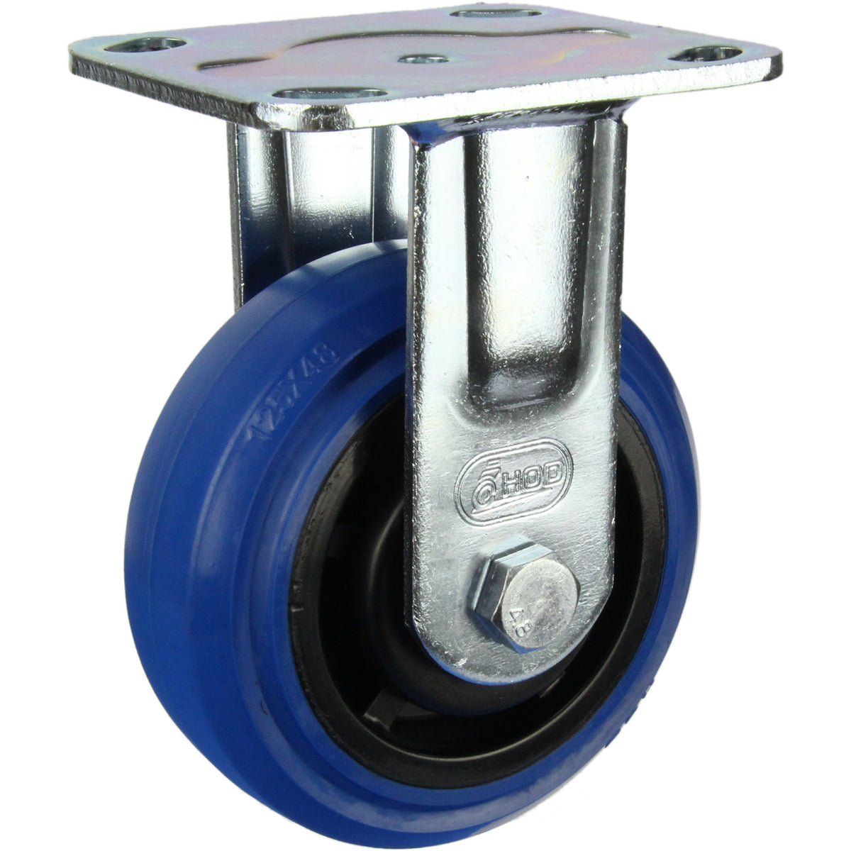 HIN5F-BRQ - 220 kg Fixed Plate 125mm Blue Rubber