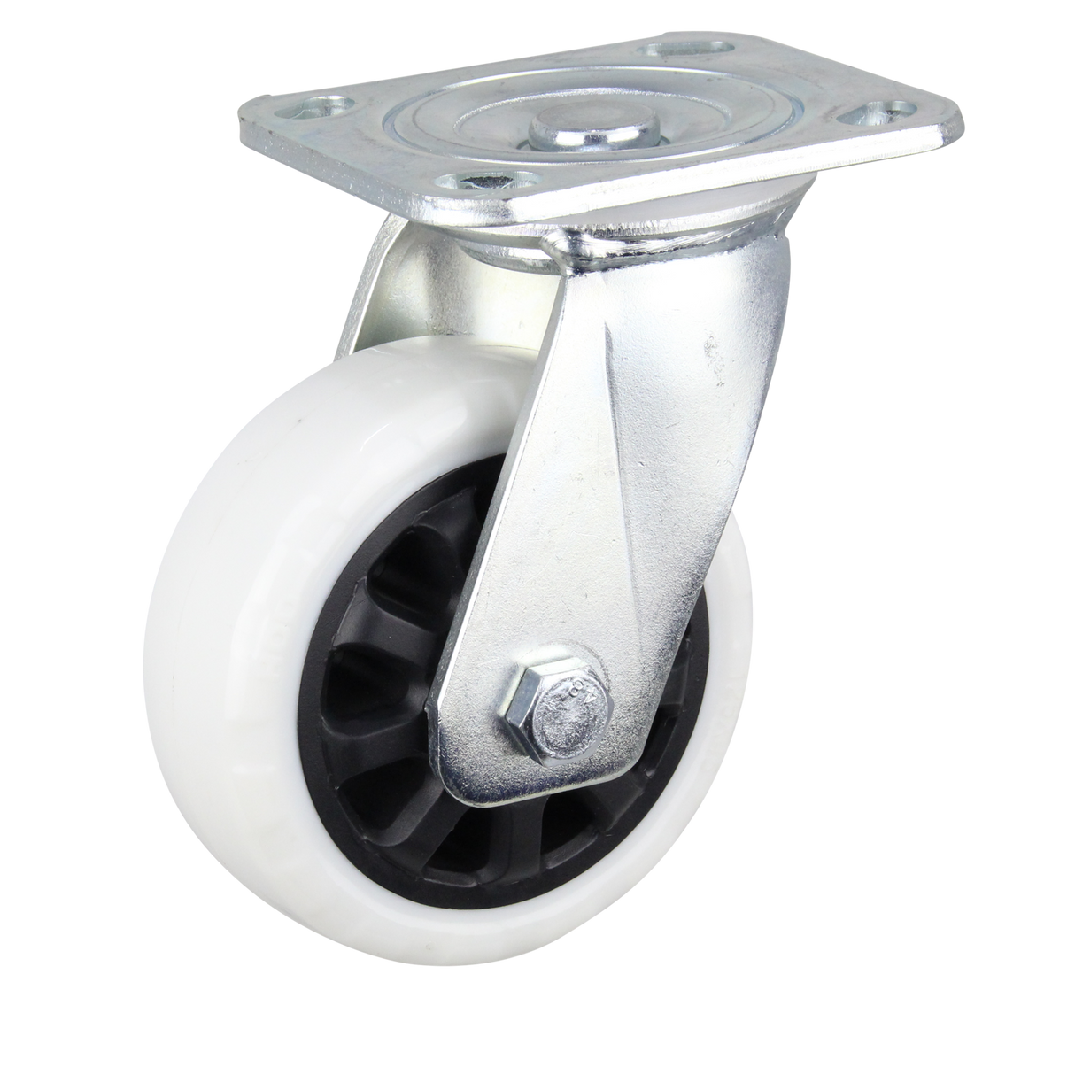 HIN5S-WNQ - 360 Kg Swivel Plate 125mm White Nylon