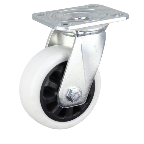HIN5S-WNQ<span>360 Kg Swivel Plate 125mm White Nylon</span>