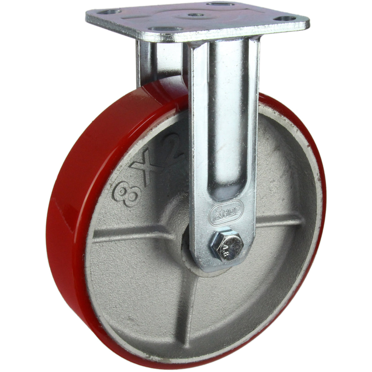 HIN8F-CIPU - 450 kg Fixed Plate 200mm Polyurethane