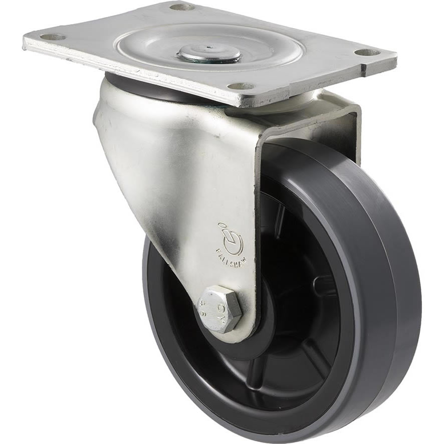 HUR125/OZP - 400 kg Swivel Plate 125mm Polyurethane