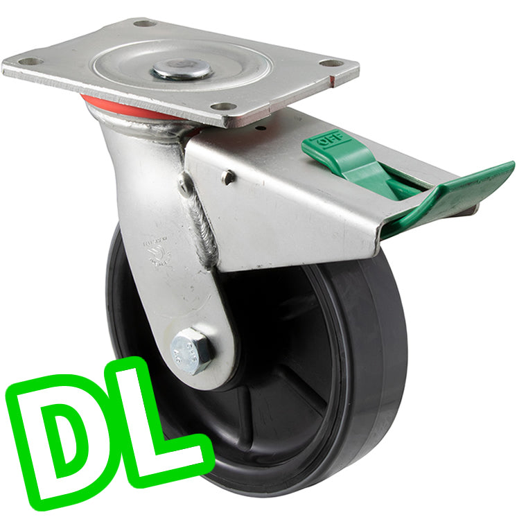 HUR150/HZPDL - H SERIES 450 Kg Swivel Plate Direction Lock Only 150mm Polyurethane