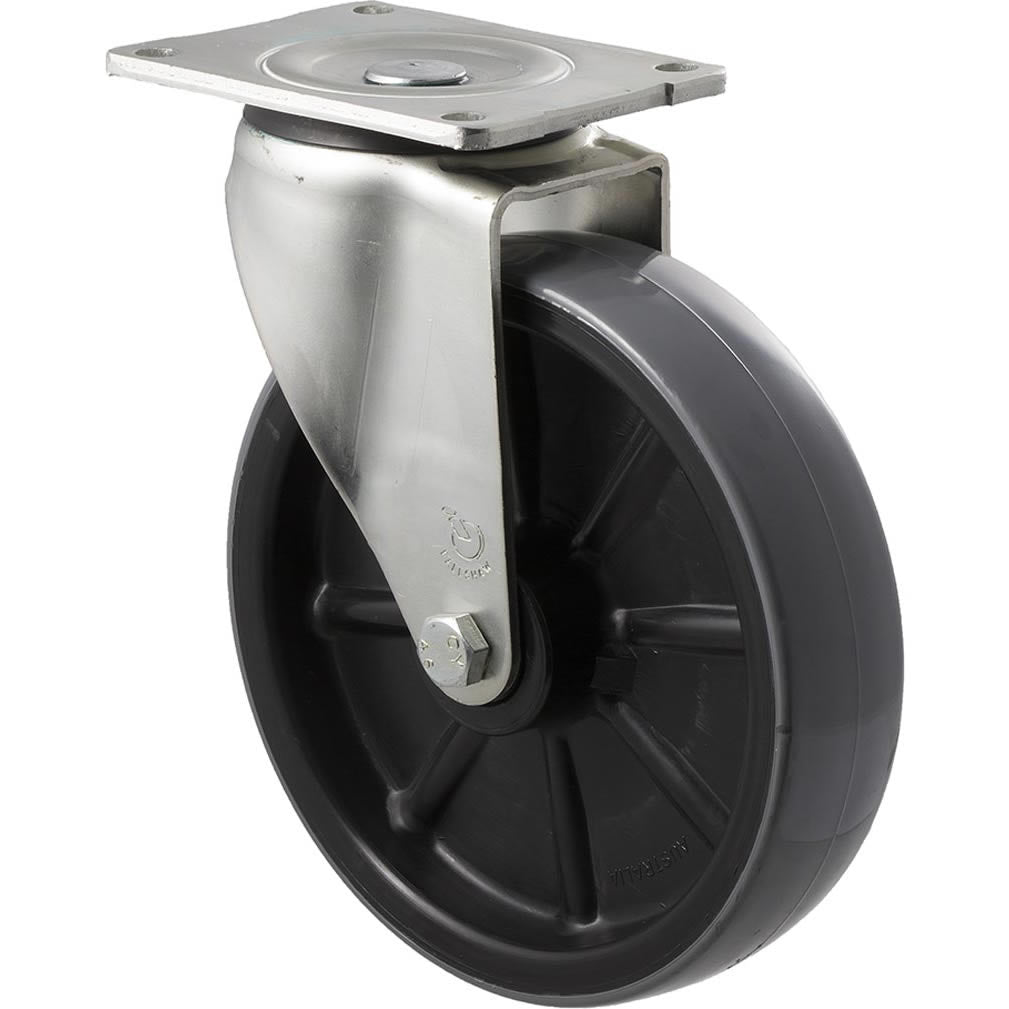 HUR200/OZP - 500 kg Swivel Plate 200mm Polyurethane