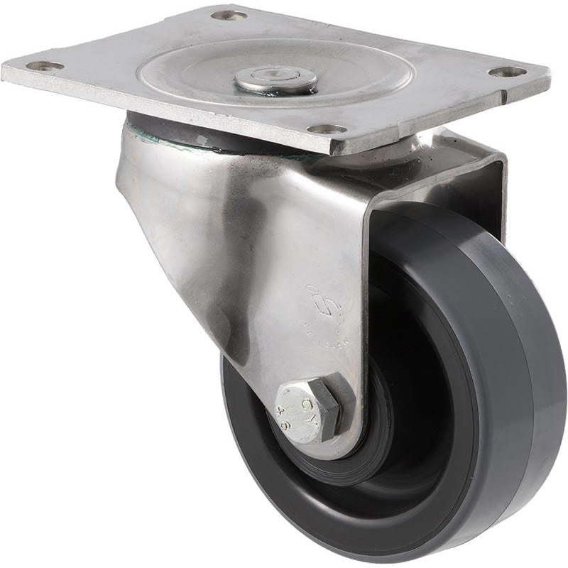 HUS100/OSP - 400 kg Stainless Steel Swivel Plate 100mm Polyurethane