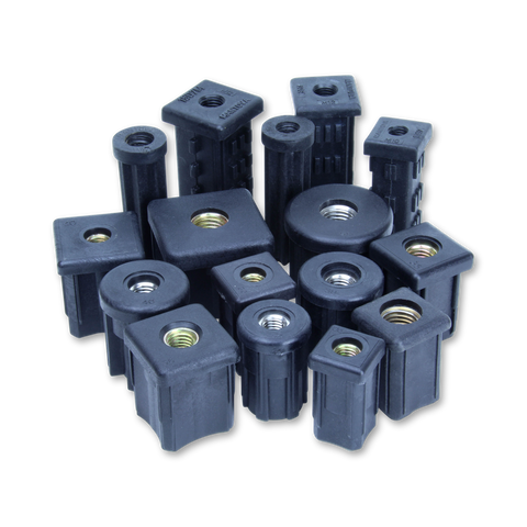 LTS51/M10 <span> 51mm x 51mm Square Long Thread Threaded Tube Insert</span>