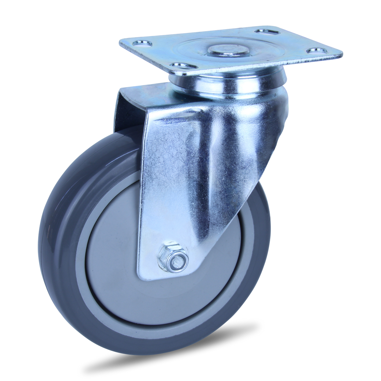 MZPUQ125S - 120 Kg Swivel Plate 125mm Polyurethane