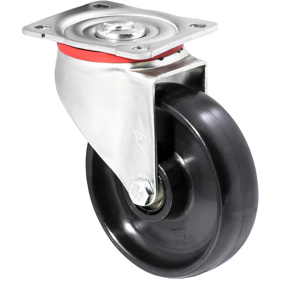 JNR125/JZP - 300 kg Swivel Plate 125mm Black Nylon