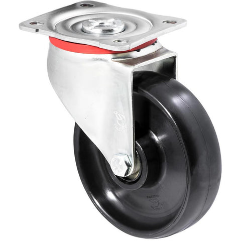 JNR125/JZP <span>300 Kg Swivel Plate 125mm Black Nylon</span>
