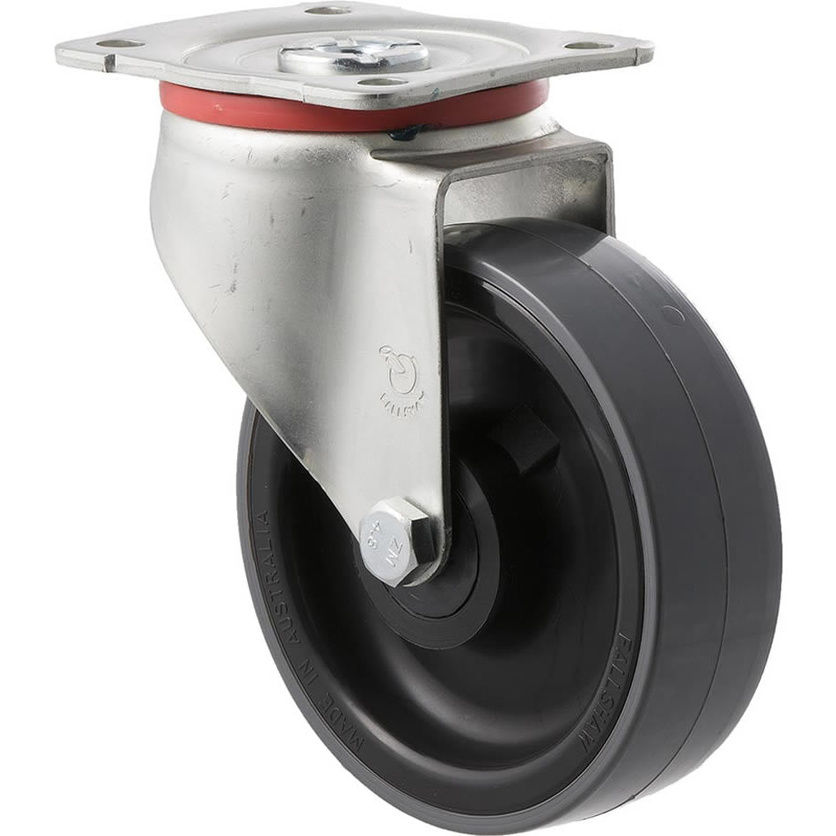 JUR125/JZP - 300 kg Swivel Plate 125mm Polyurethane
